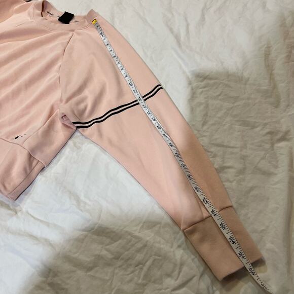 Nike Pro Dri-Fit Get Fit Women's Crew Boxy Cropped sweatshirt pink L - Picture 10 of 13